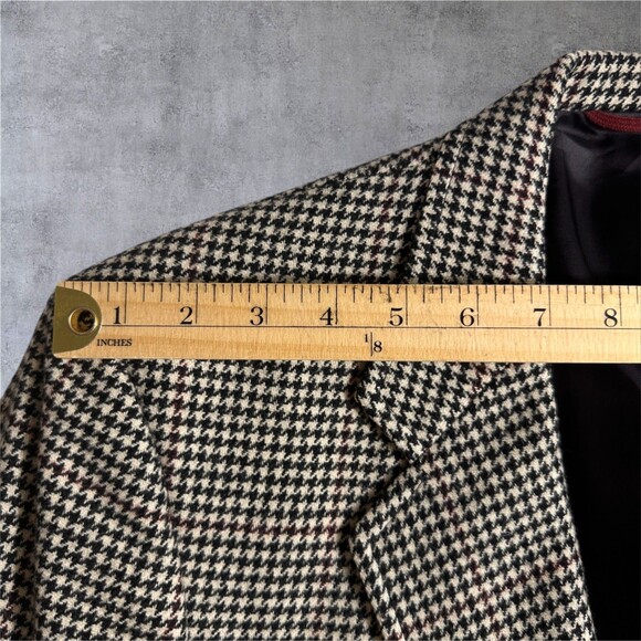 Vintage Hart Schaffner Marx Men’s Tweed Wool Sport Coat 42R Half‑Lined 2‑Button - Picture 5 of 12